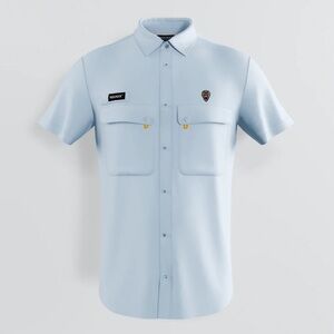 Blue Casual Sun-shielding fabric Shirt